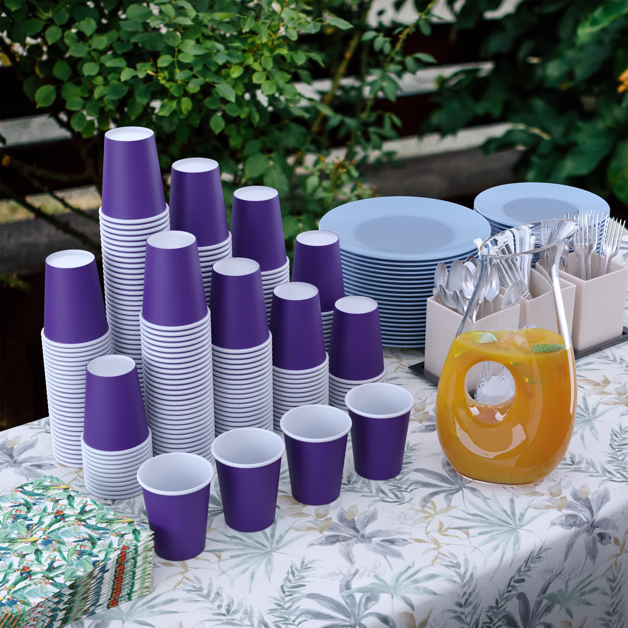 9 Oz. Purple Paper Cups | Case of 1000