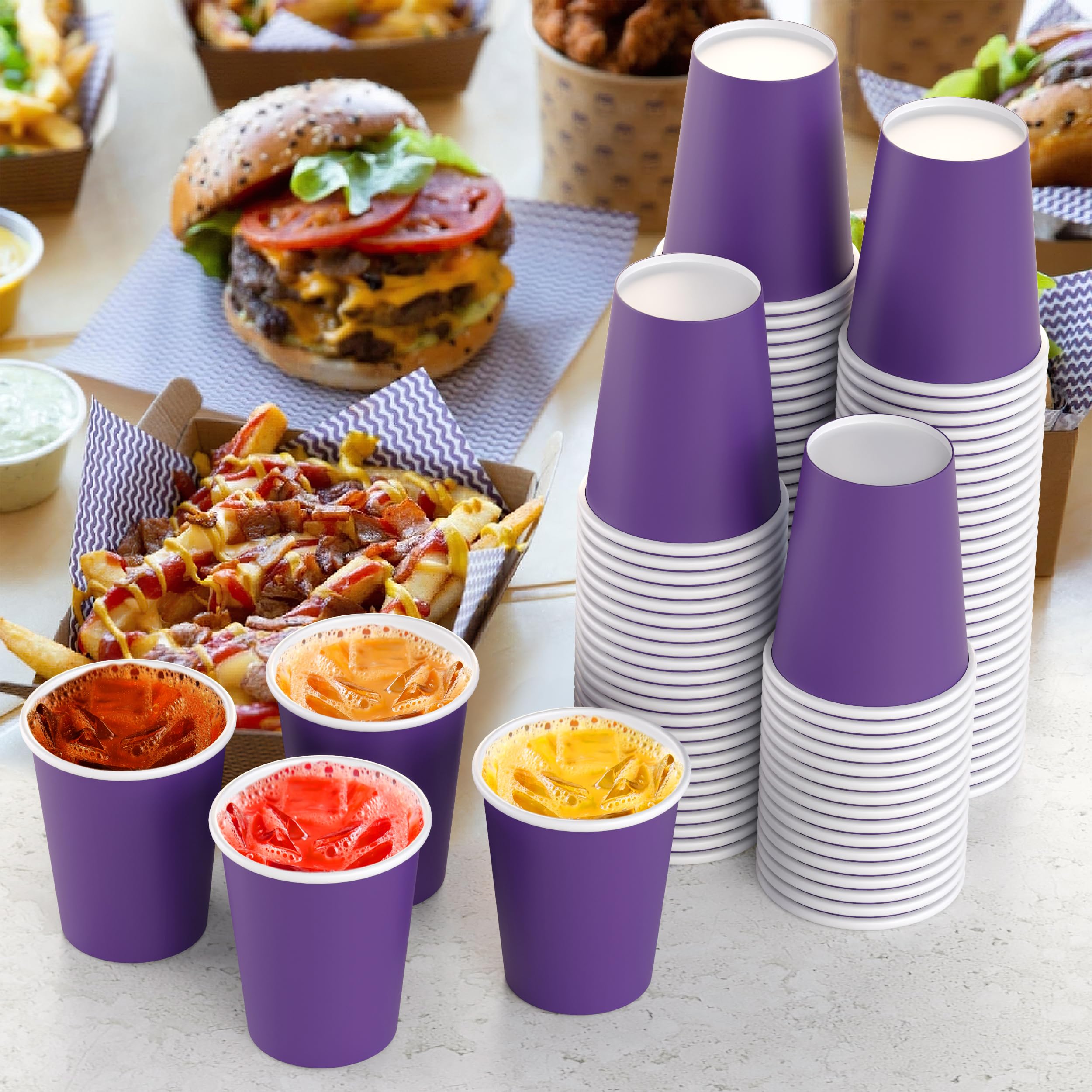 9 Oz. Purple Paper Cups | Case of 1000