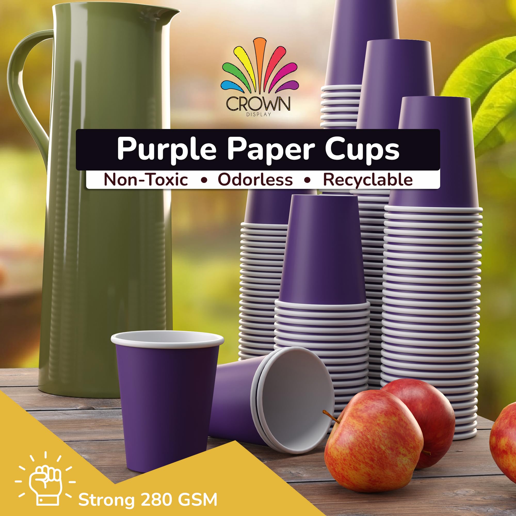 9 Oz. Purple Paper Cups | Case of 1000