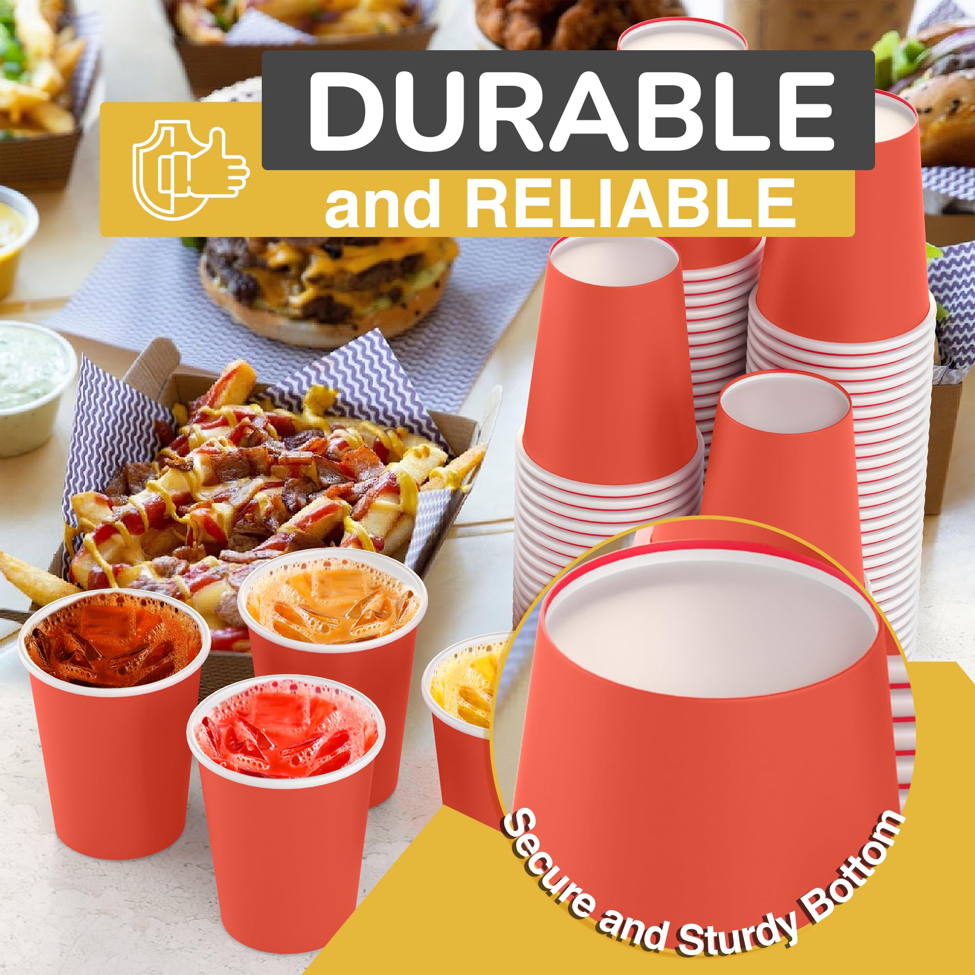 Unleashed - 9 Oz. Red Paper Cups - 100 Ct.