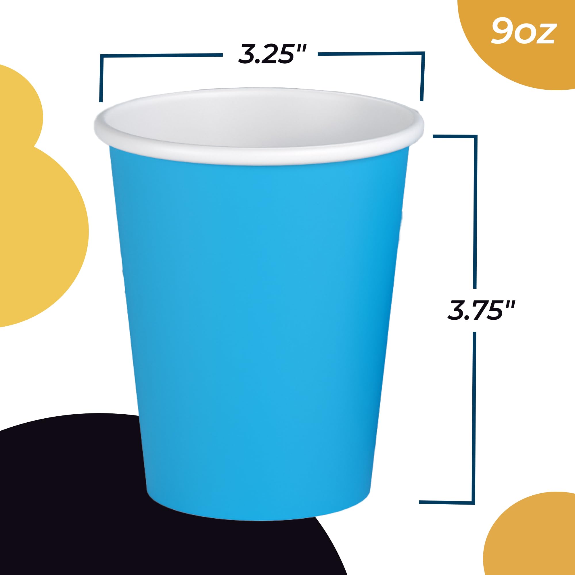 Unleashed - 9 Oz. Turquiose Paper Cups - 100 Ct.