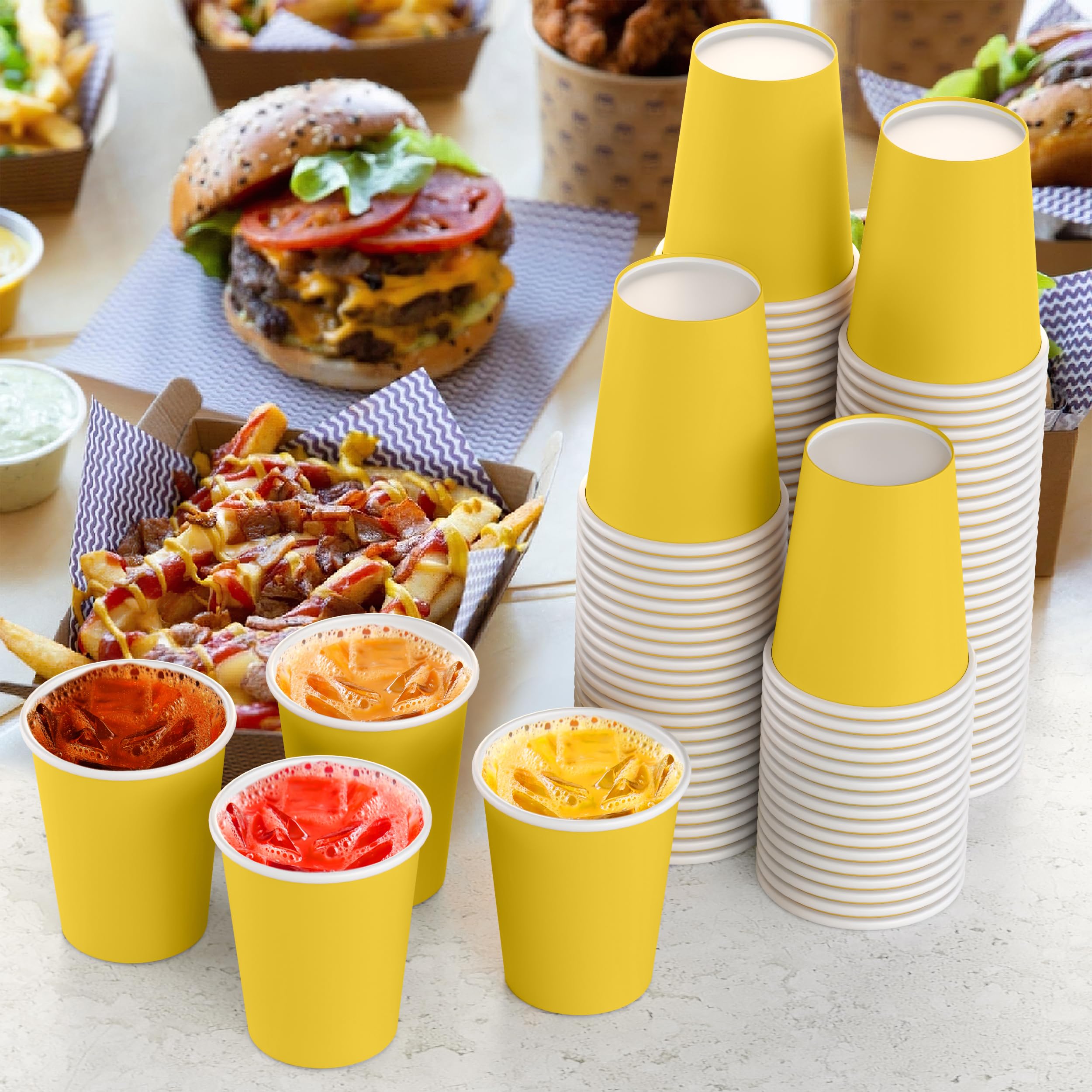 9 Oz. Yellow Paper Cups | Case of 1000