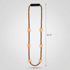 Radiant Orange Light-Up Bead Necklace
