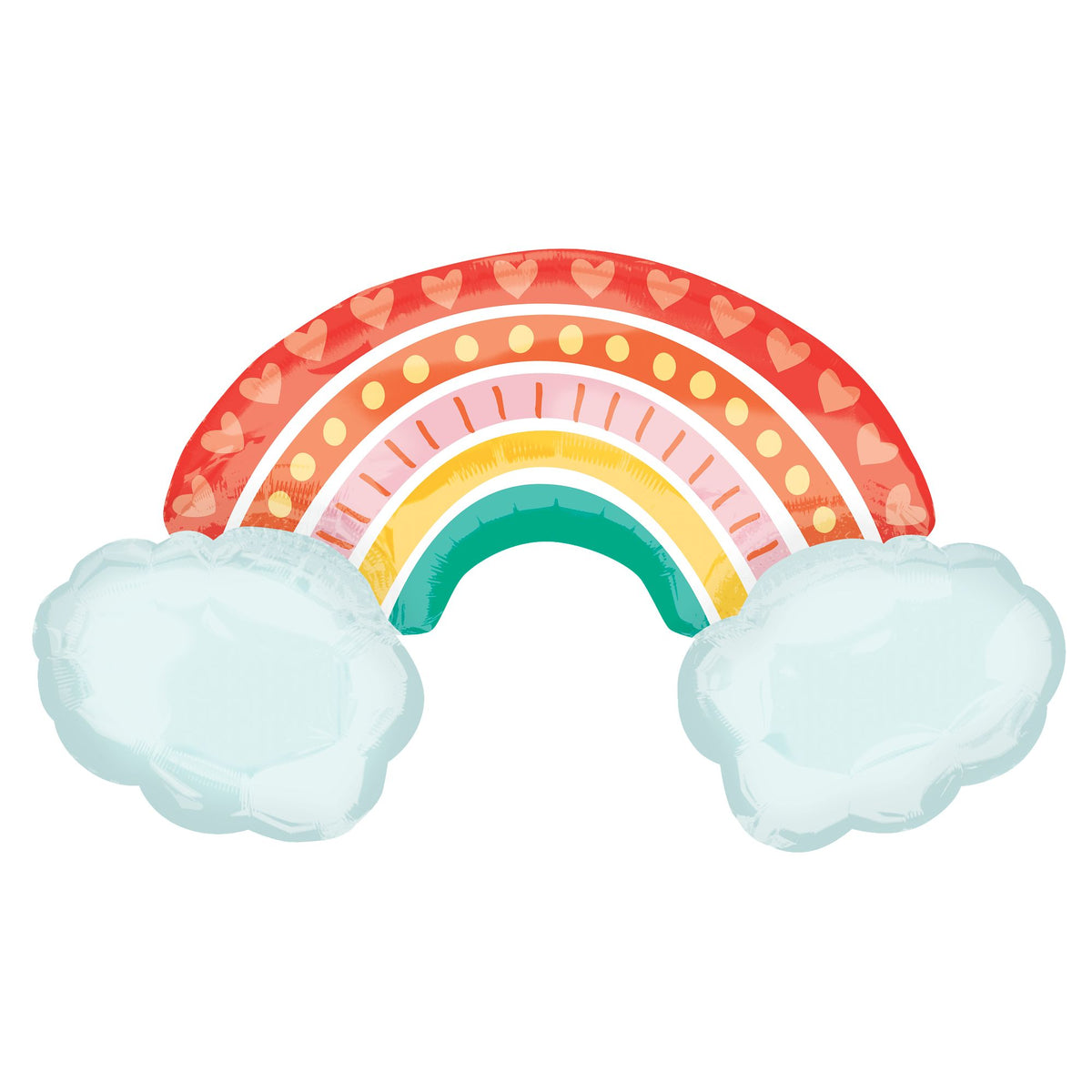 Retro Rainbow Super Shape Foil Balloon