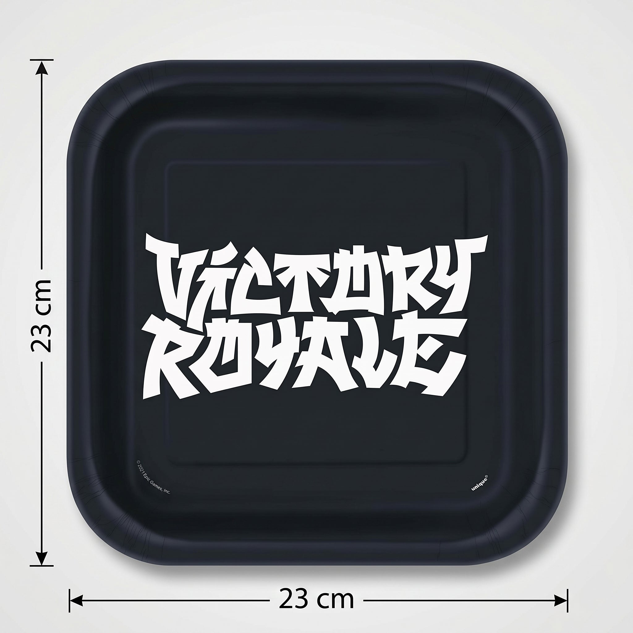Fortnite Square Party Plates - Victory Royale Disposable Paper Tableware, 23 cm, Pack of 8