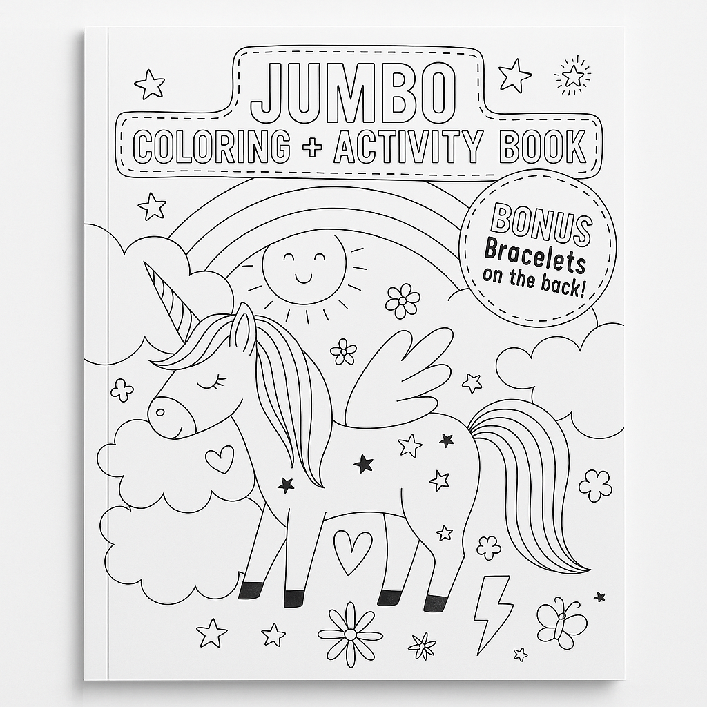 Jumbo Unicorn Coloring & Activity Book for Kids
