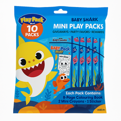 Baby Shark Mini Play Packs - 10-Pack Party Favor Set