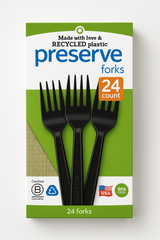 Black Economy Forks - 7.5 in. - 24 Pack