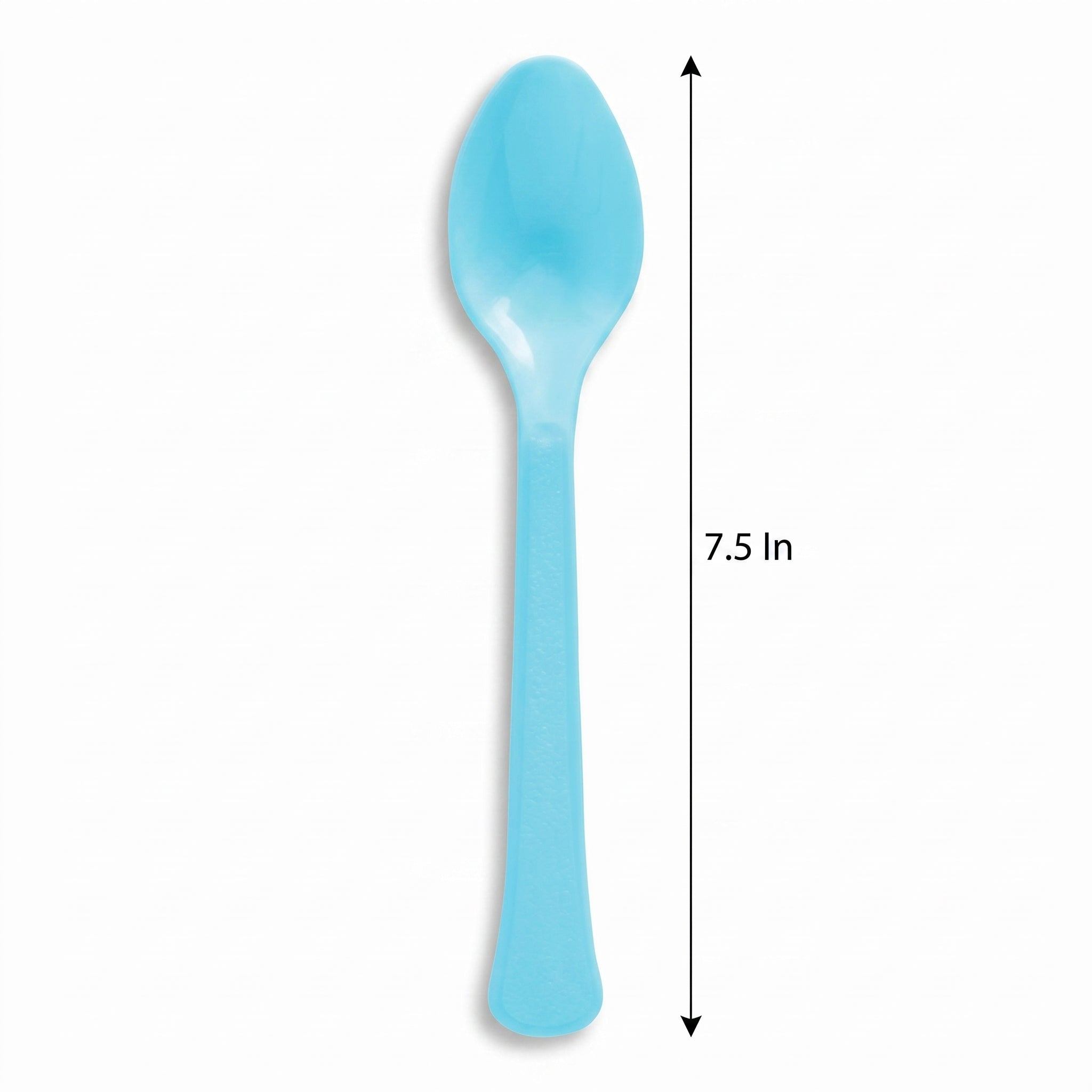 Caribbean Blue Plastic Spoon - 7.5 in.