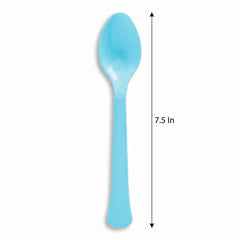 Caribbean Blue Plastic Spoon - 7.5 in.