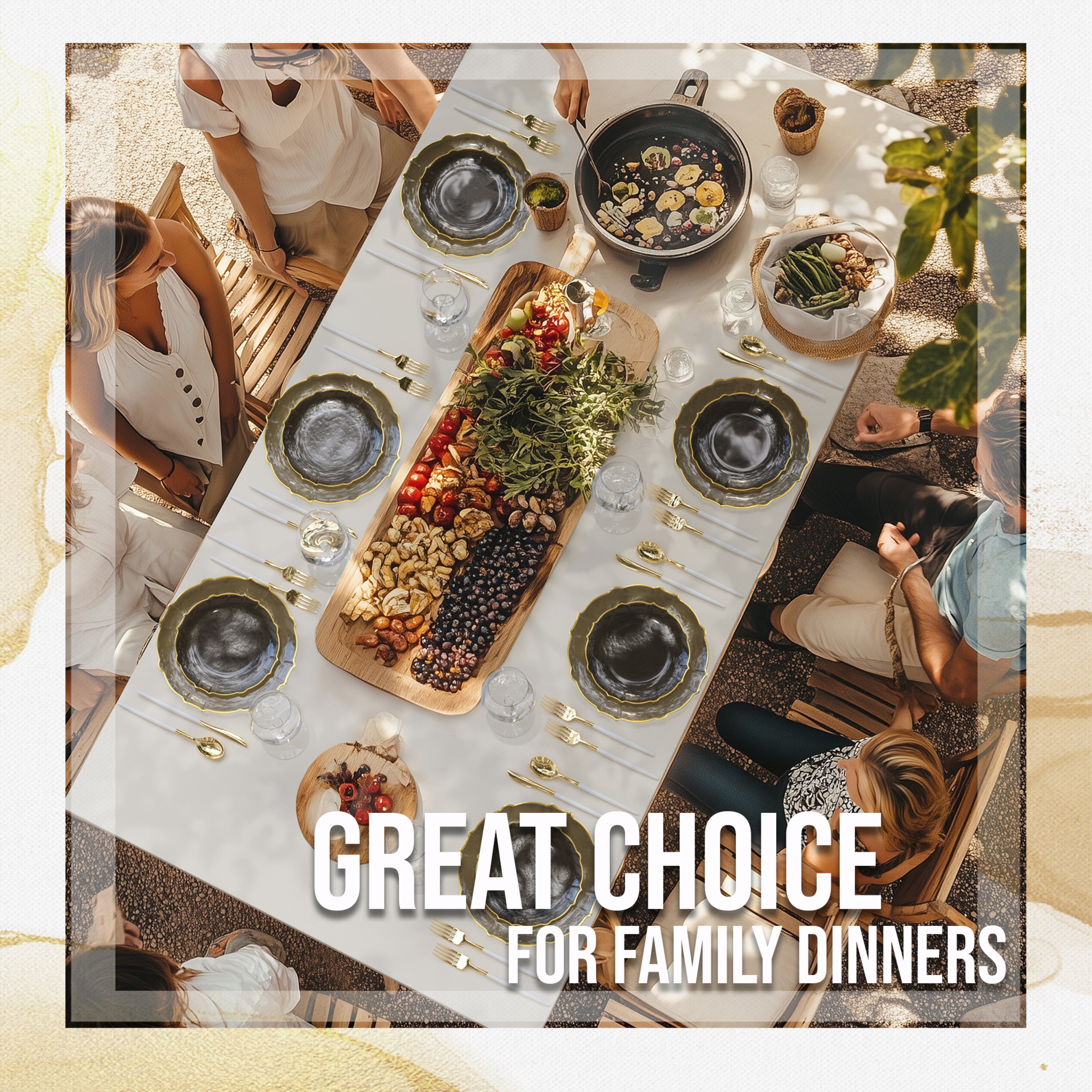 Smoke/Gold Petal Plates - Combo Pack 120/120