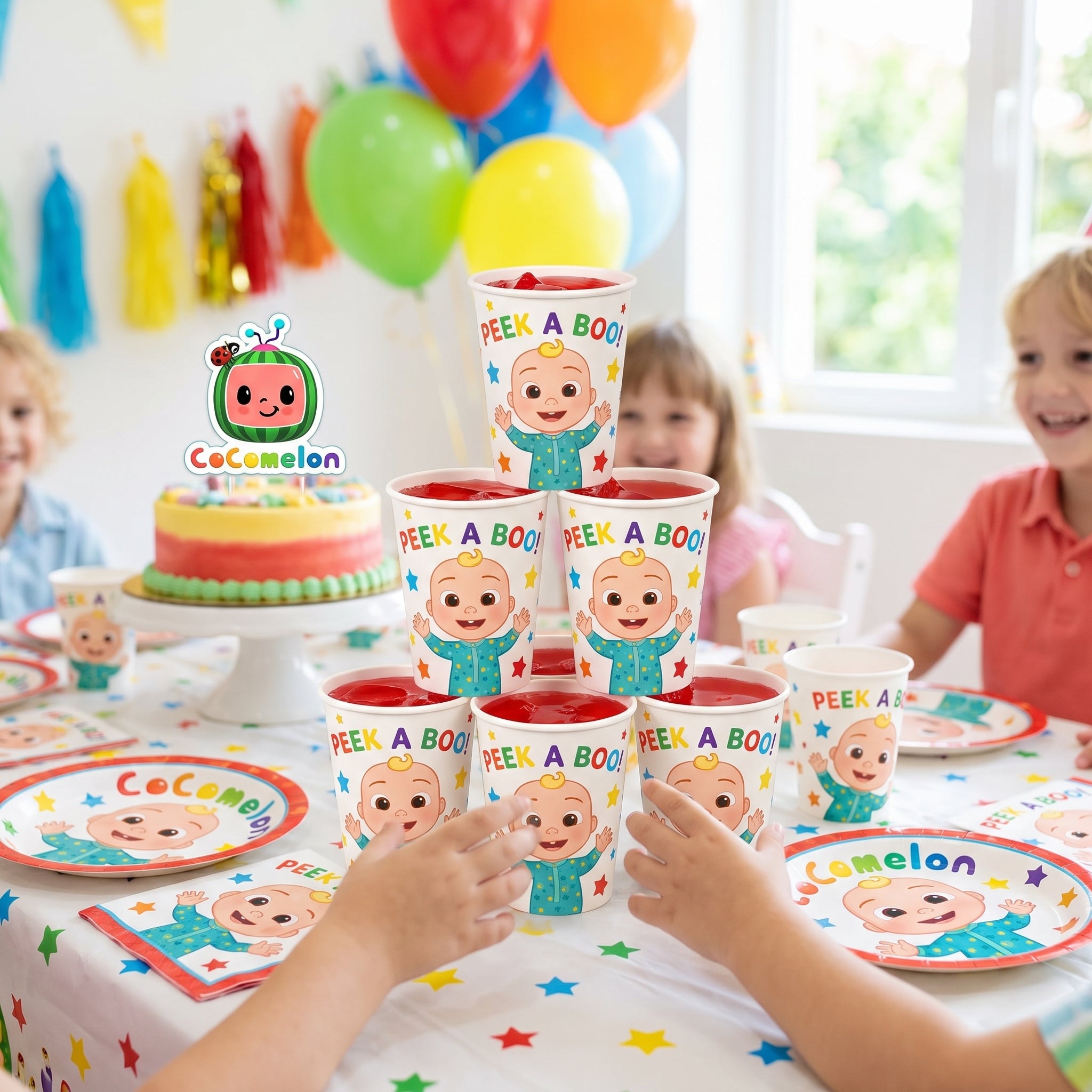CoComelon 9oz Paper Cups - 8 Pack for Kids' Birthday Parties