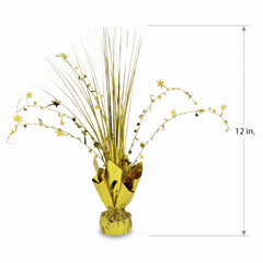 Golden Starburst Metallic Spray Centerpiece - 12 Inch