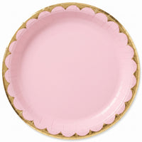 Elegant Rose Gold Trim 6.75" Paper Plates