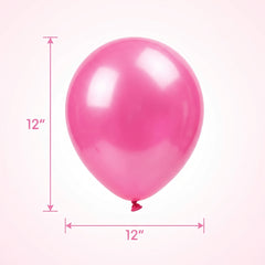 Bright Pink Pearl Latex Balloons, 12-Inch, 15-Pack