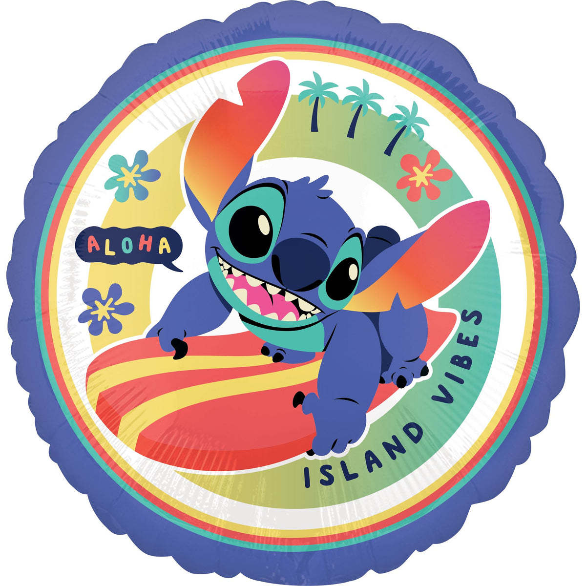 Island Vibes Surfing Balloon - 18in Foil