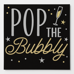 Pop the Bubbly New Year's Eve Beverage Napkins