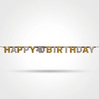 Prismatic 40th Birthday Celebration Banner