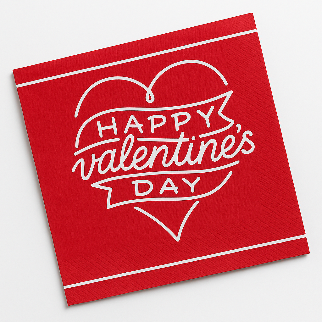Valentine's Day Heart Luncheon Napkins - 2-Ply