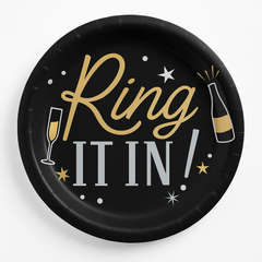 Ring It In New Year's Eve Paper Plates - 6.75"