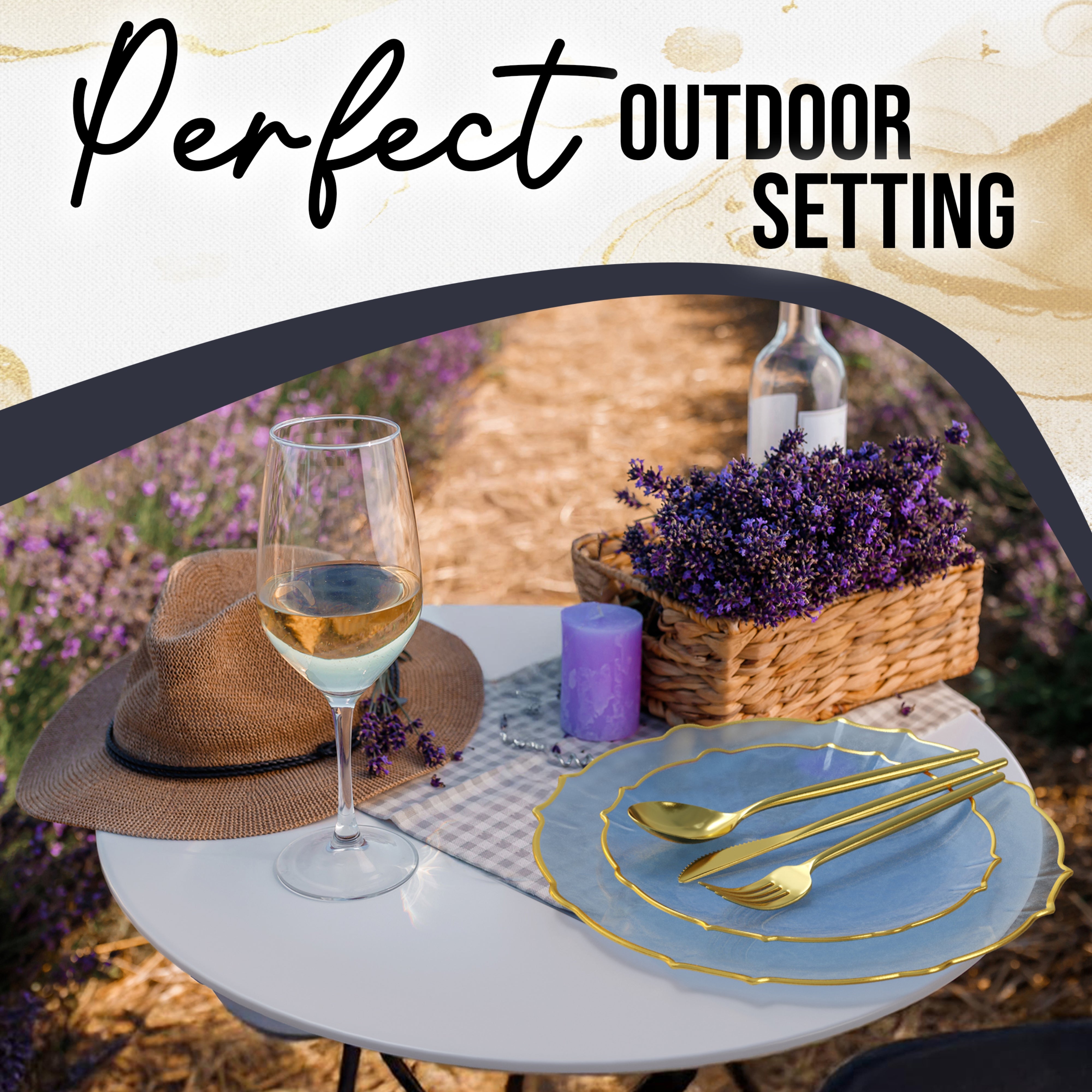 Spring Lake/Gold Petal Plates - Combo Pack 20/20