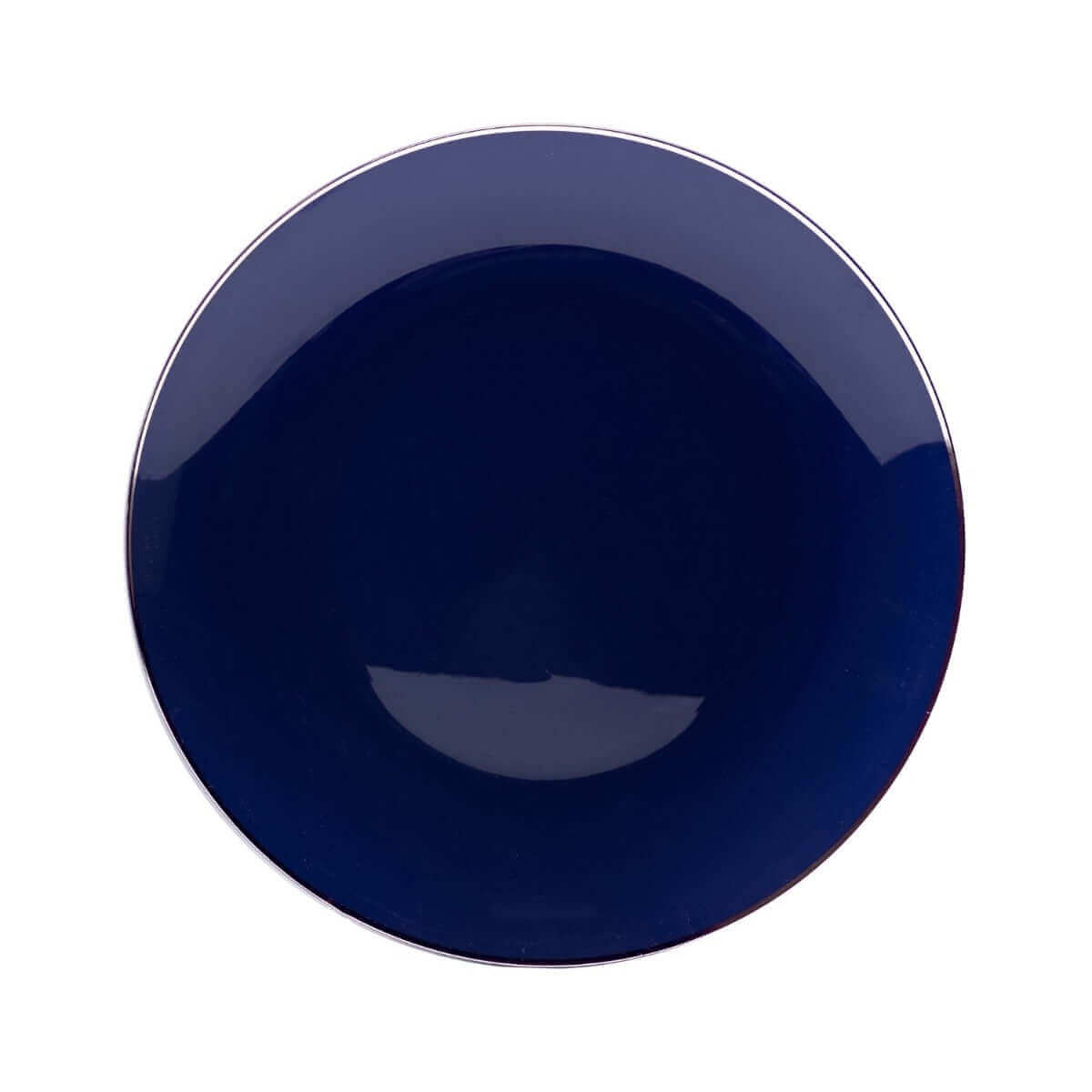 10 In. Classic Navy Design Plastic Plates | 120 Count