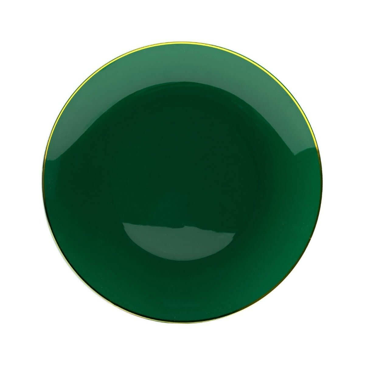 10 In. Classic Green Design Plastic Plates | 120 Count