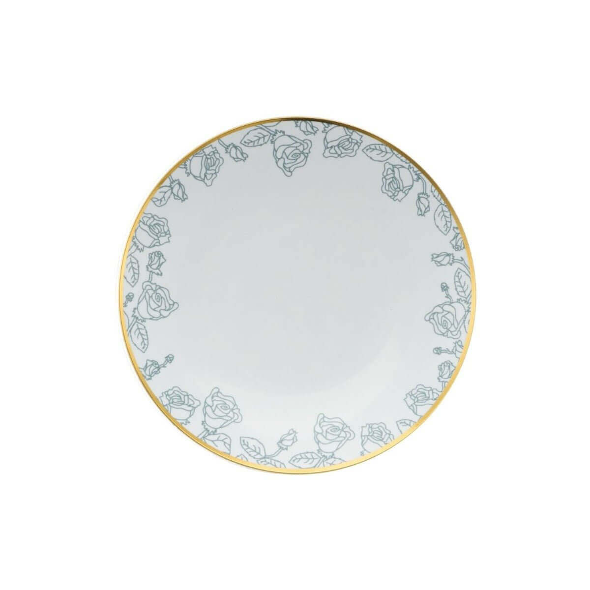 8 In. Roses Design Plastic Plates | 10 Count