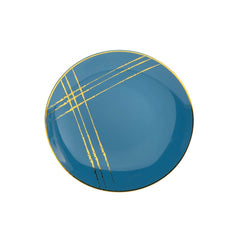 8 In. Floral Brush Design Plastic Plates | 10 Count