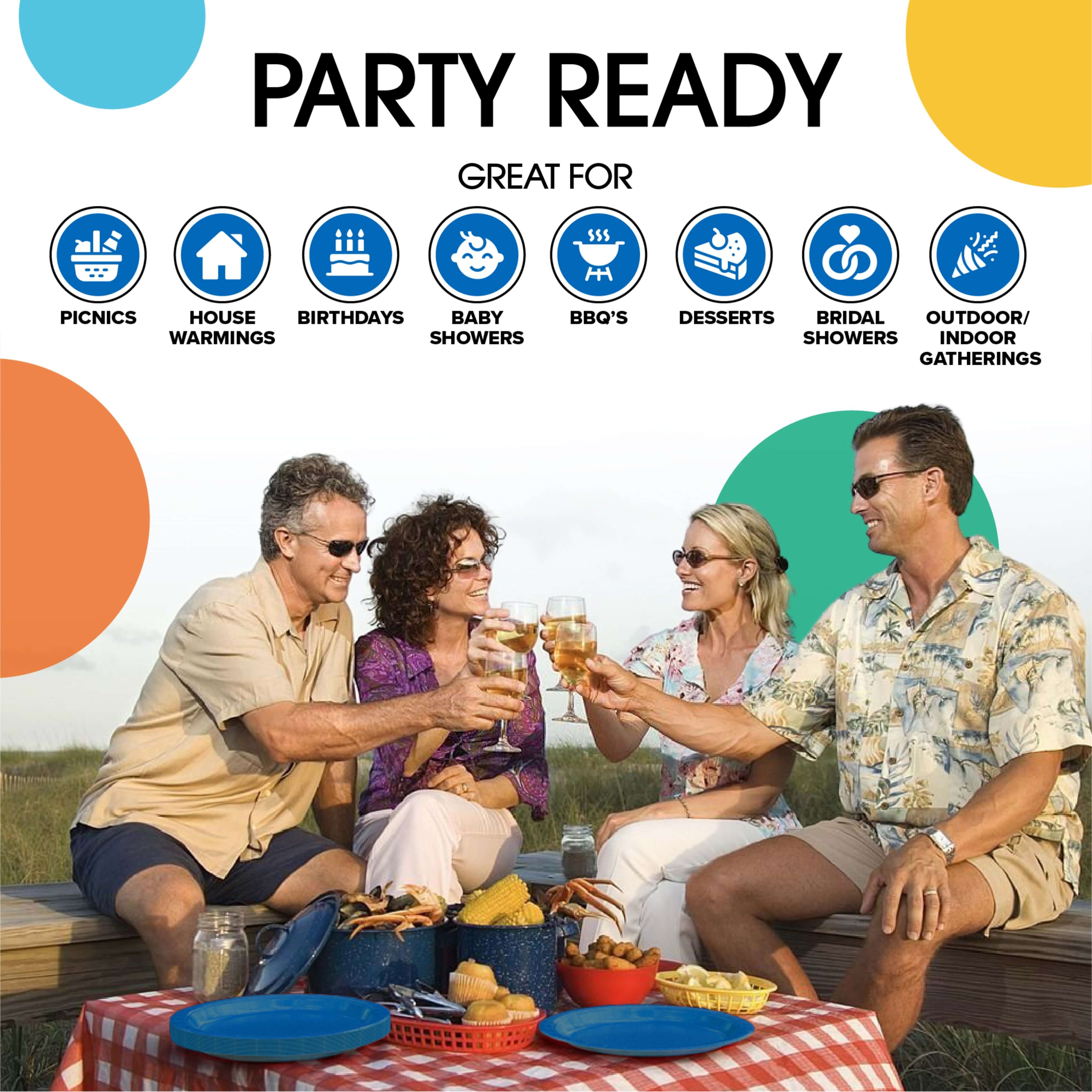 9 In. Dark Blue Paper Plates - 50 Ct.