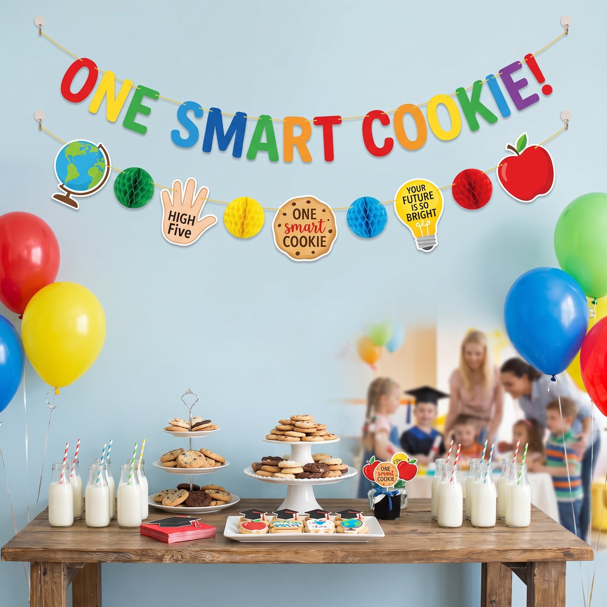 "One Smart Cookie" Graduation Banner Set