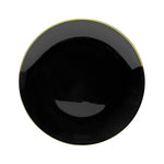 10 In. Classic Black Plates Gold Rim | 10 Count
