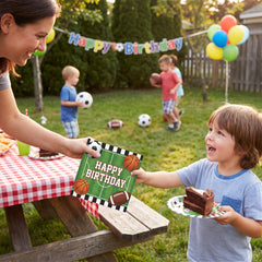 All-Star Sports Birthday Beverage Napkins - 5 In. X 5 In.