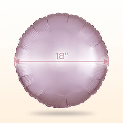 Satin Pastel Pink Foil Balloon - 18" Circle