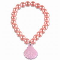 Shimmering Mermaid Bead Bracelets with Seashell Charm - 4 Pack