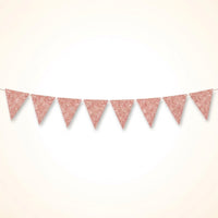 Rose Gold Mini Sparkle Paper Pennant Banner