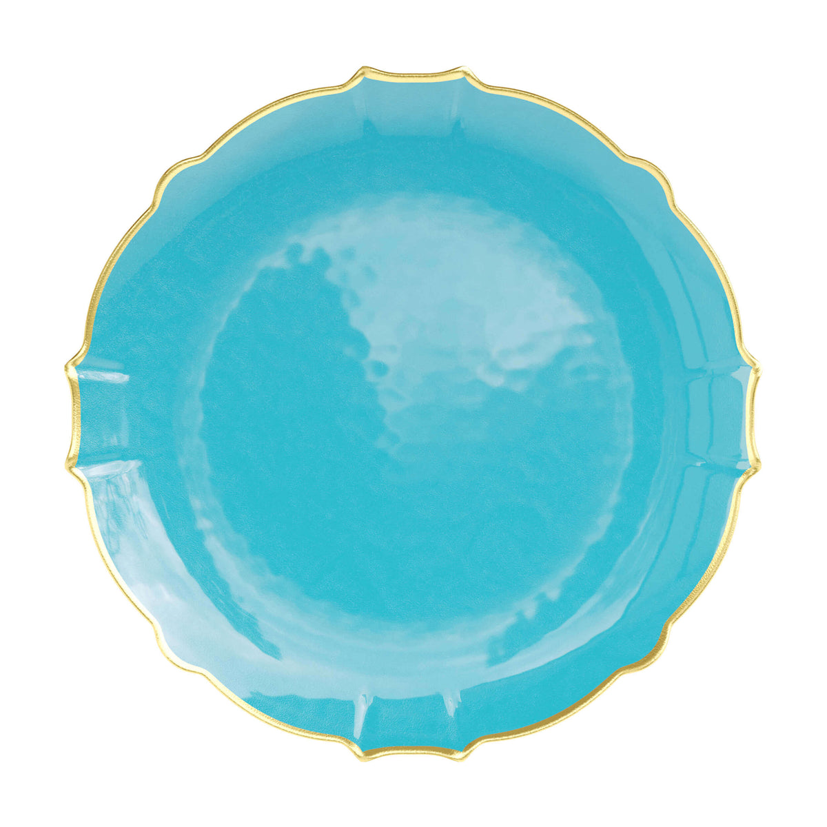 9 In. Peacock/Gold Petal Plates | 20 Count