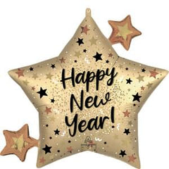 Sparkle Star SuperShape Balloon for New Year's Celebration - 29"