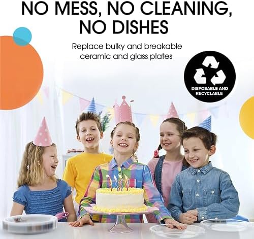 9 in. Clear Plastic Plates | 50 Count