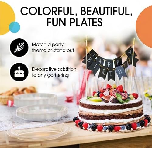 10 in. Clear Plastic Plates | 50 Count