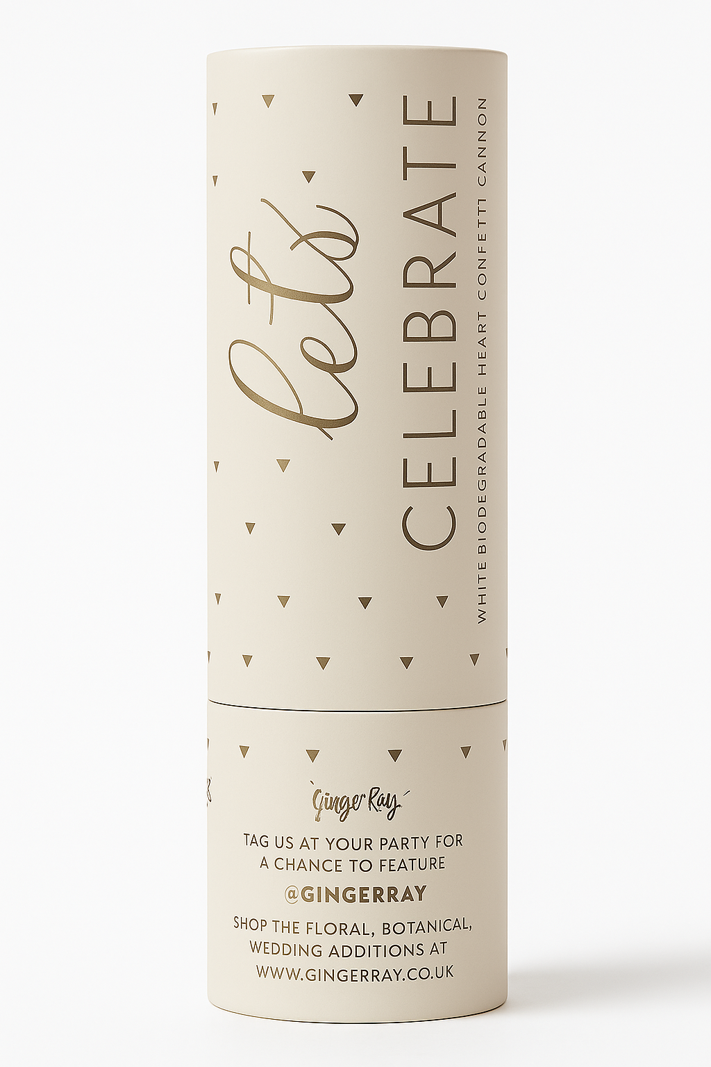 Ginger Ray Biodegradable Hearts Confetti Cannon for Weddings