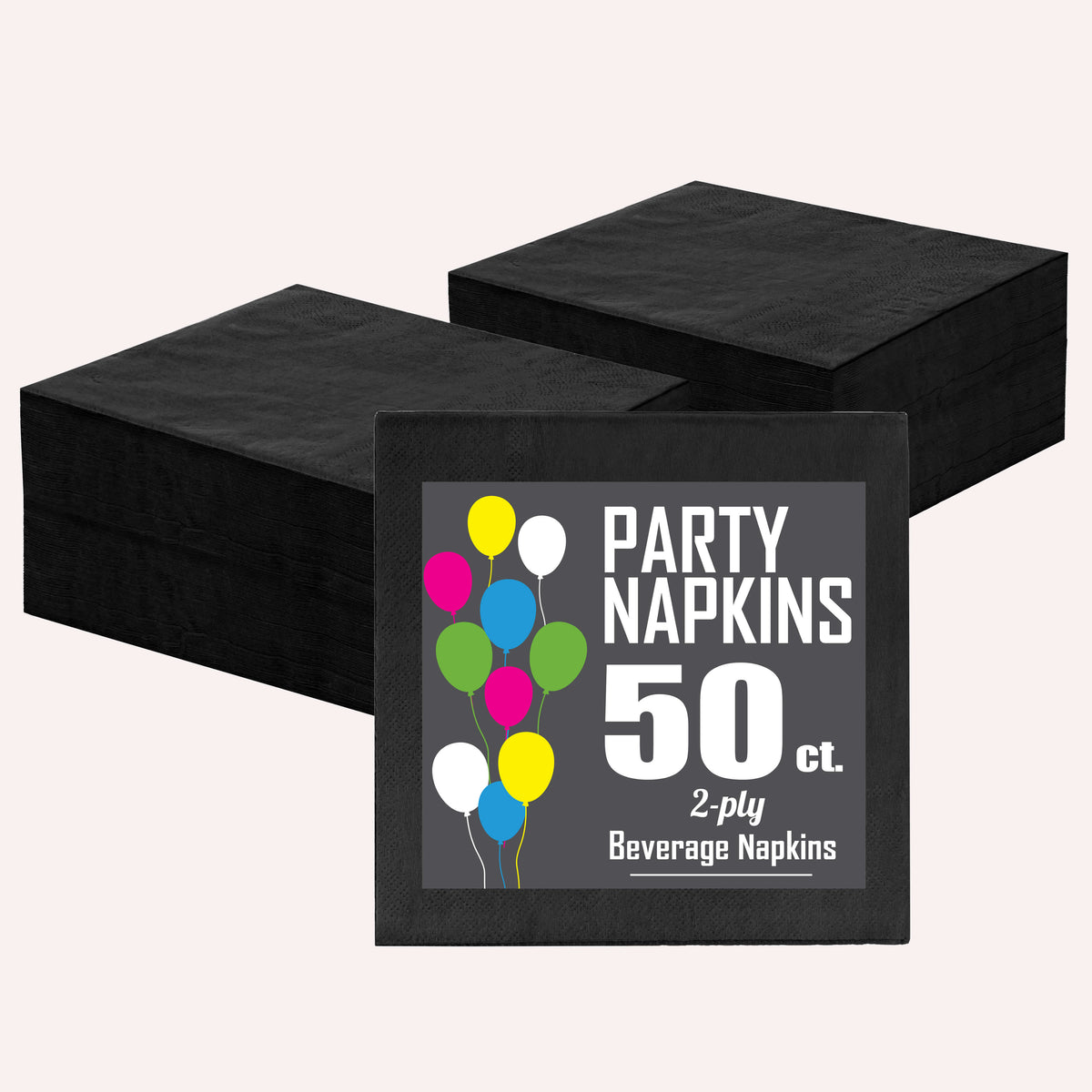 Black Beverage Napkins - 9 in. | 1800 Count