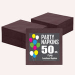 Brown Luncheon Napkins - 6.75 In. X 6.75 In. | 50 Count