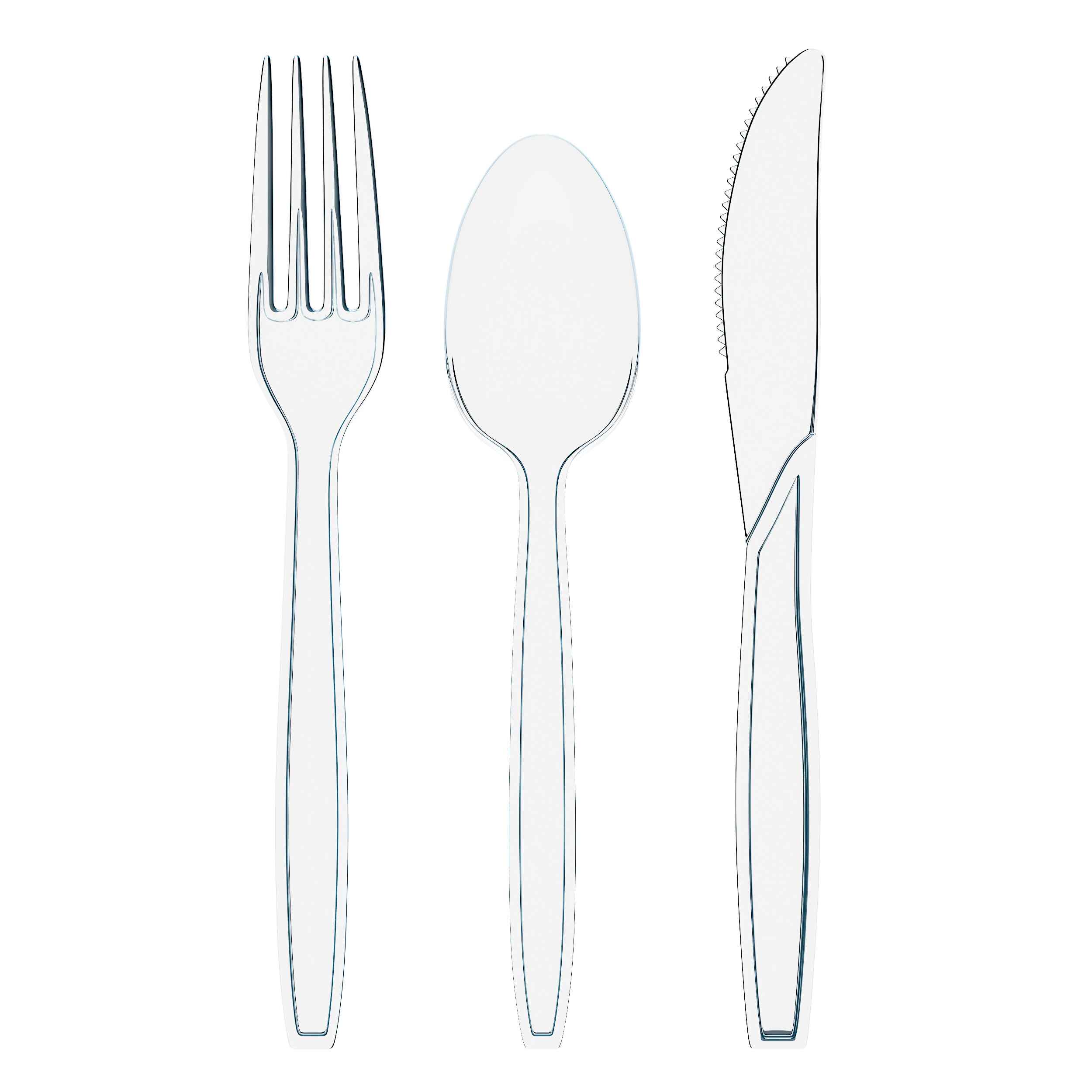 Clear Cutlery Caddy Combo - Floral