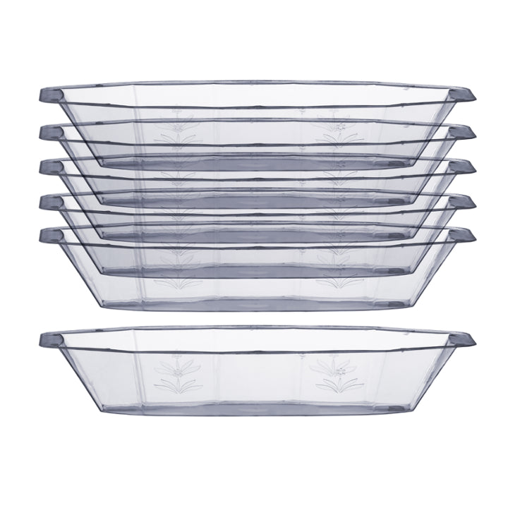 Clear Scrollware Serving Boats | 5 Count