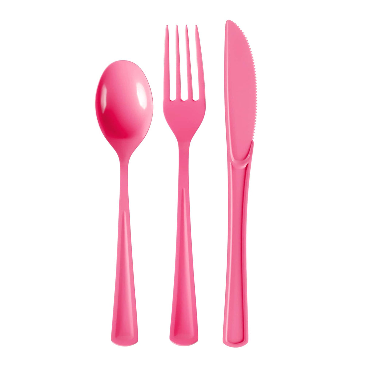 Heavy Duty Cerise Cutlery Combo - 24 Count