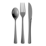 Silver Cutlery Combo Set | 50 Forks 50 Spoons And 50 Knives - 7.5 in.