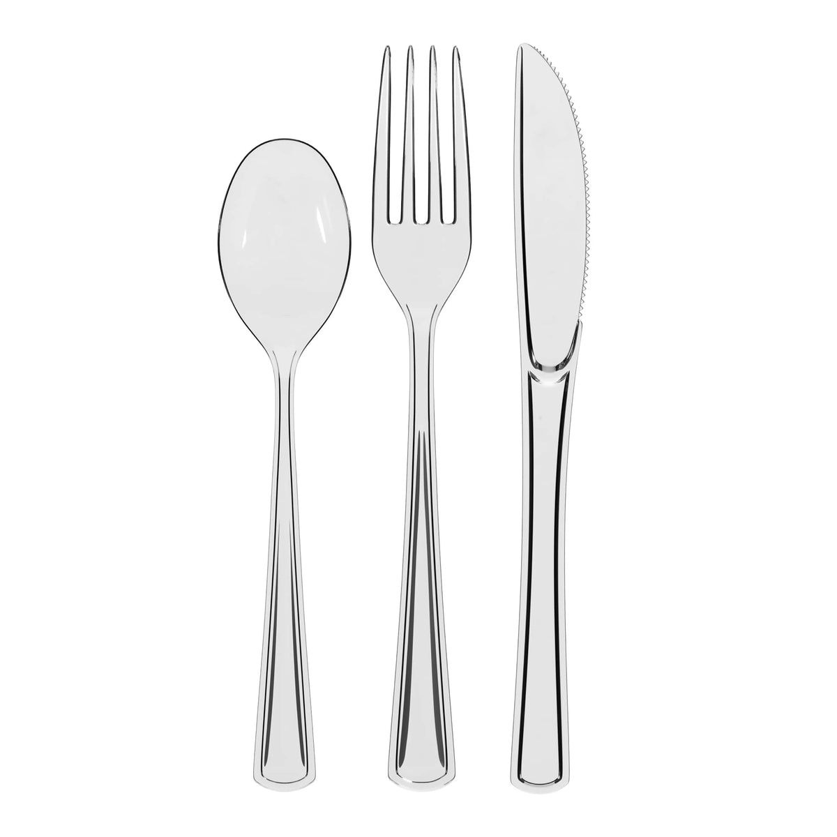 Heavy Duty Clear Cutlery Combo - 24 Count