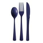 Navy Cutlery Combo Set | 50 Forks 50 Spoons And 50 Knives - 7.5 in.