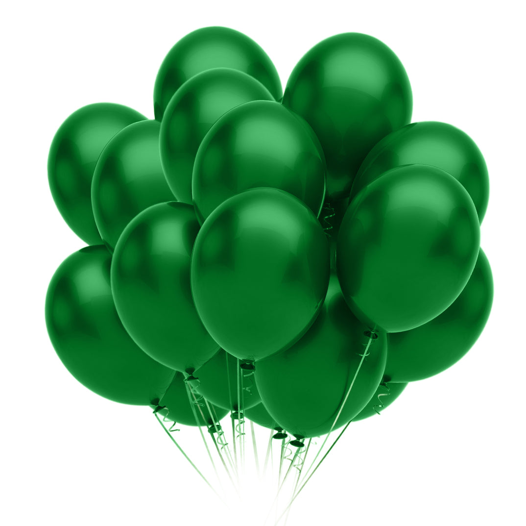 9 In. Emerald Latex Balloons | 20 Count